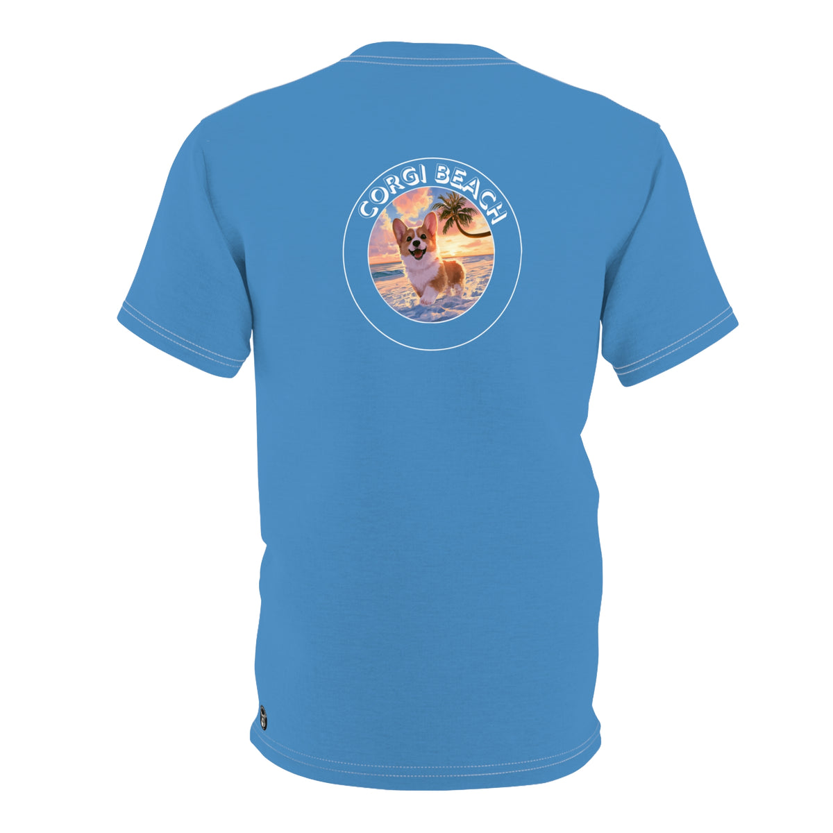Corgi Beach Unisex Bold Designer Tee - Merry Meandering on Mahalo Marine (Part of the Corgi Beach Day Collection)
