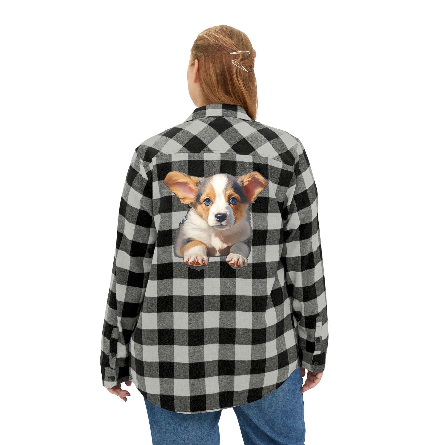 Puppy Portrait - Flannel Shirt