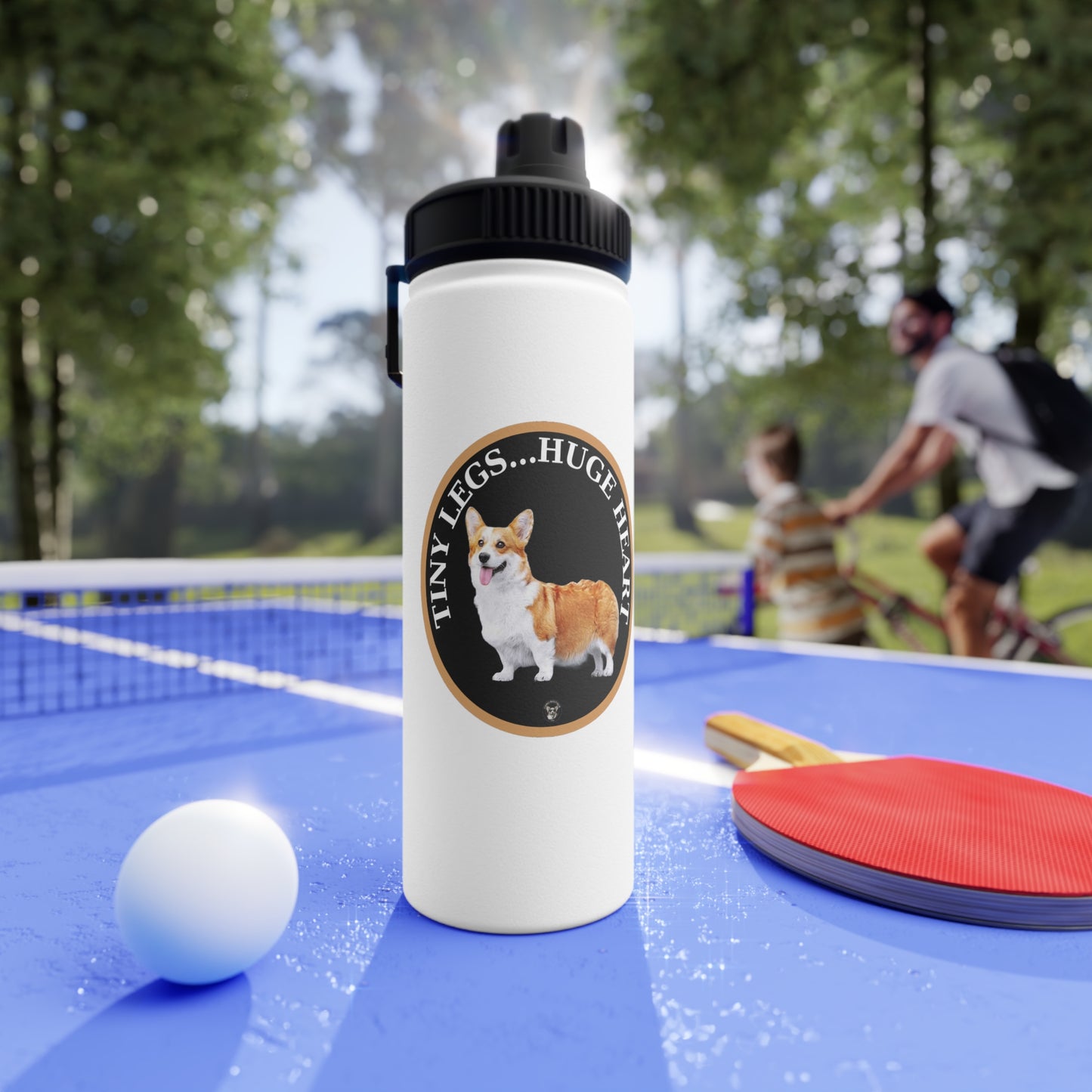 Tiny Legs...Huge Heart - Water Bottle with Sport Lid