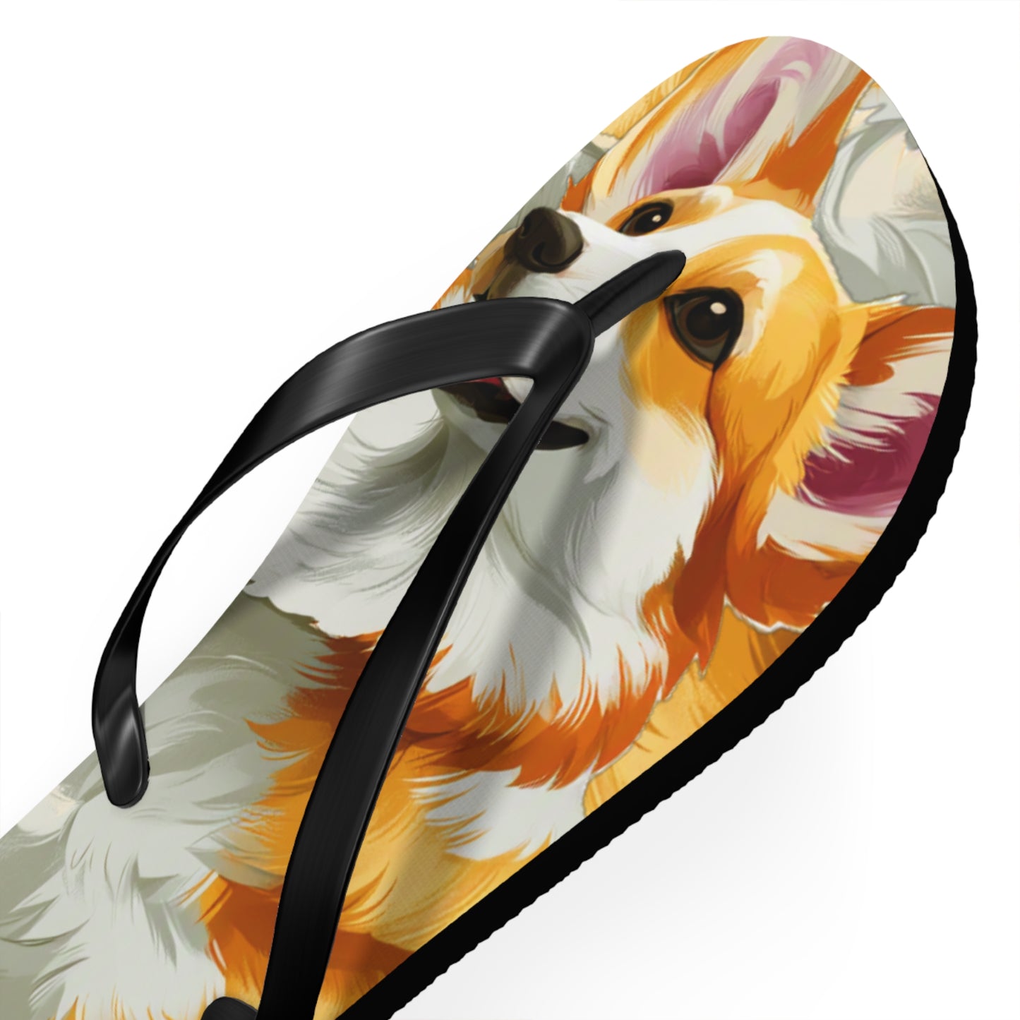 Classic Queen's Corgi Custom Artistic Unisex Flip Flops – Cool Pembroke Welsh Corgi Sandals
