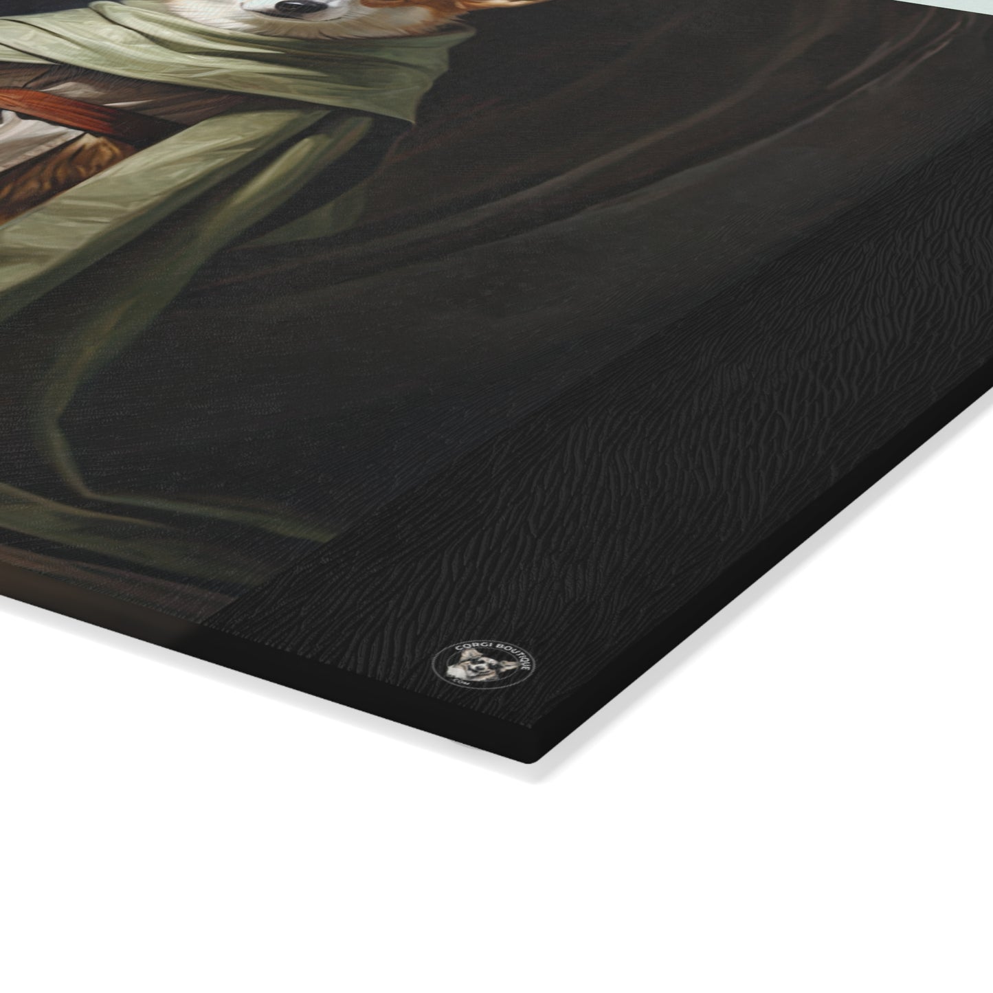 Jedi Corgi - Glass Cutting Board