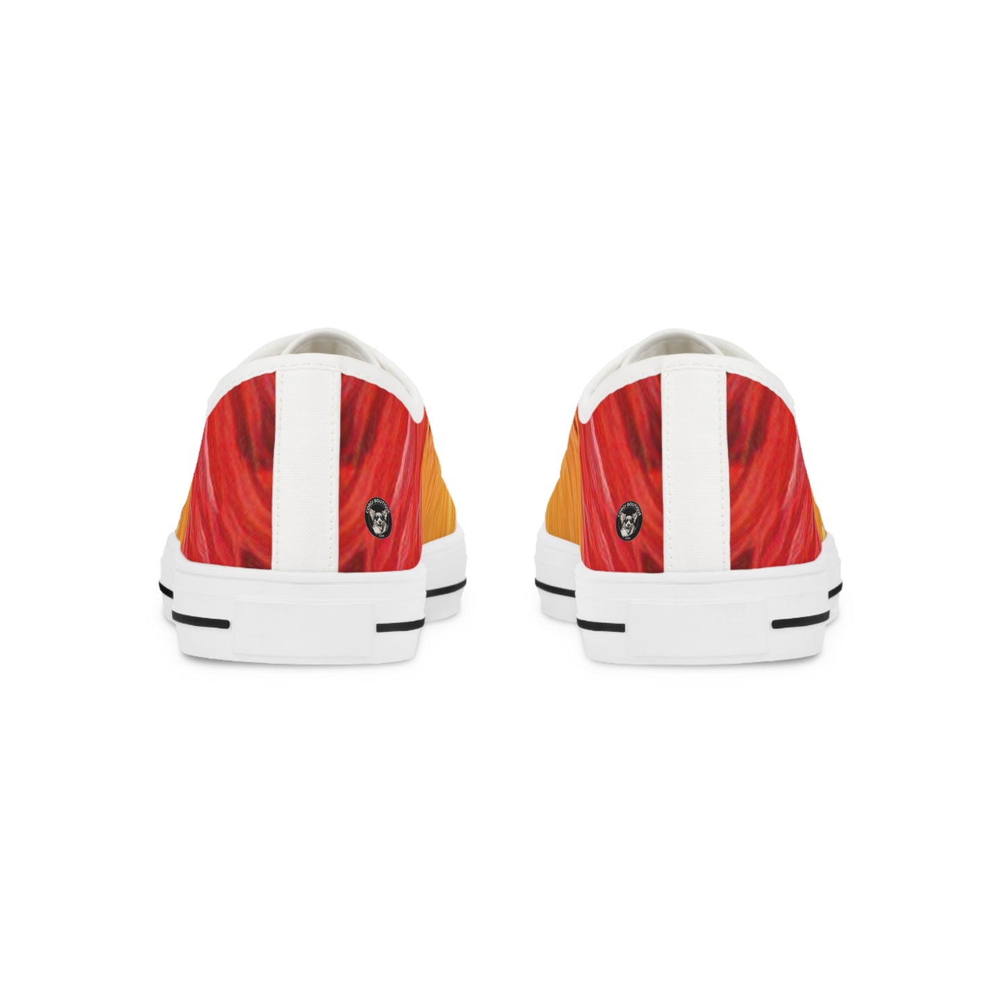 Peekaboo Corgi Vibrant Artistic Men's Low Top Casual Canvas Sneakers