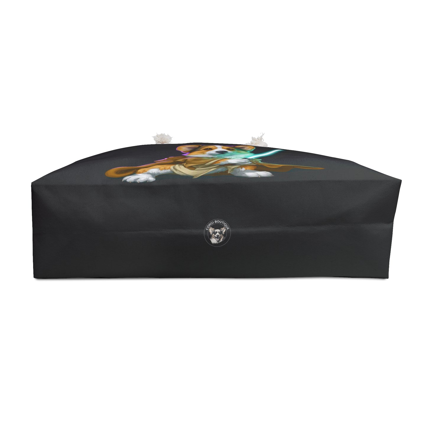 Little Light Knight Corgi Star Warrior Weekender Beach Bag – Black Corgi Fighter Travel Tote