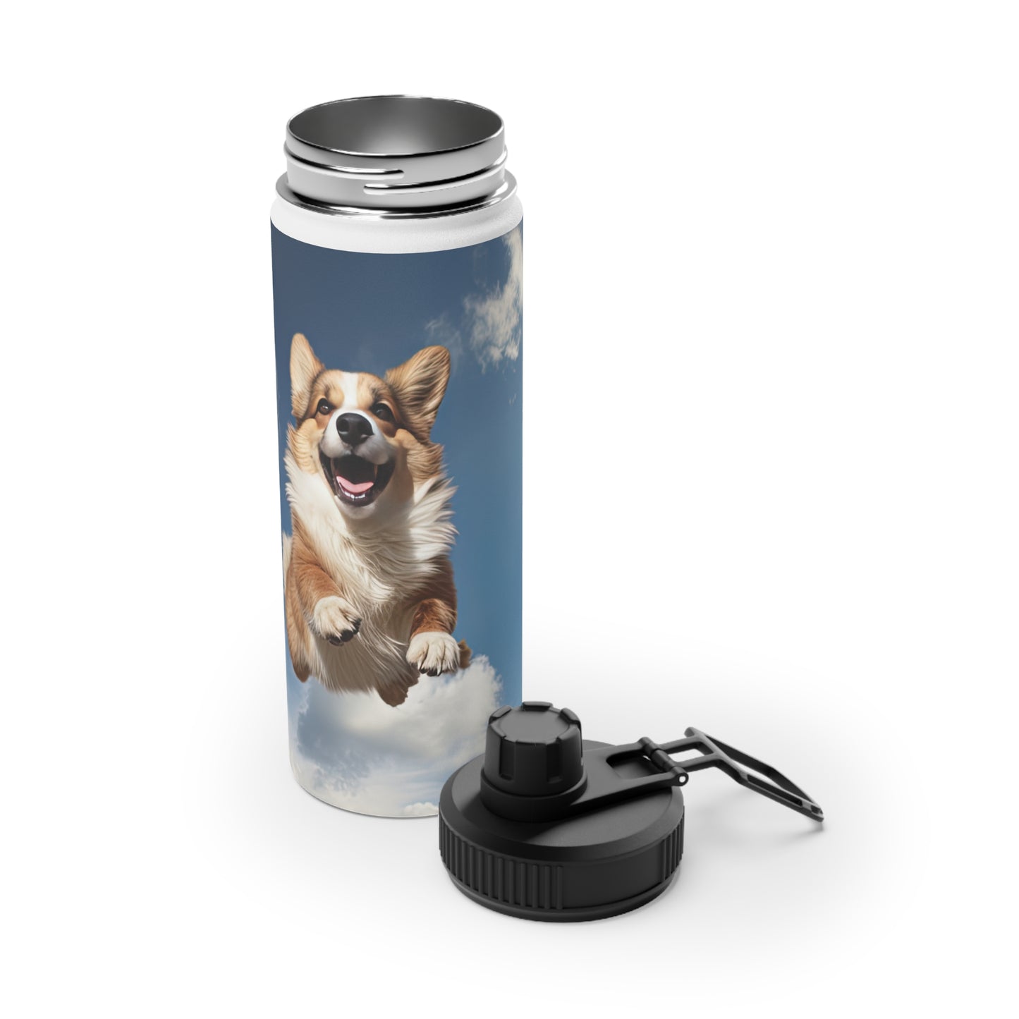 Super Corgi - Water Bottle with Sport Lid