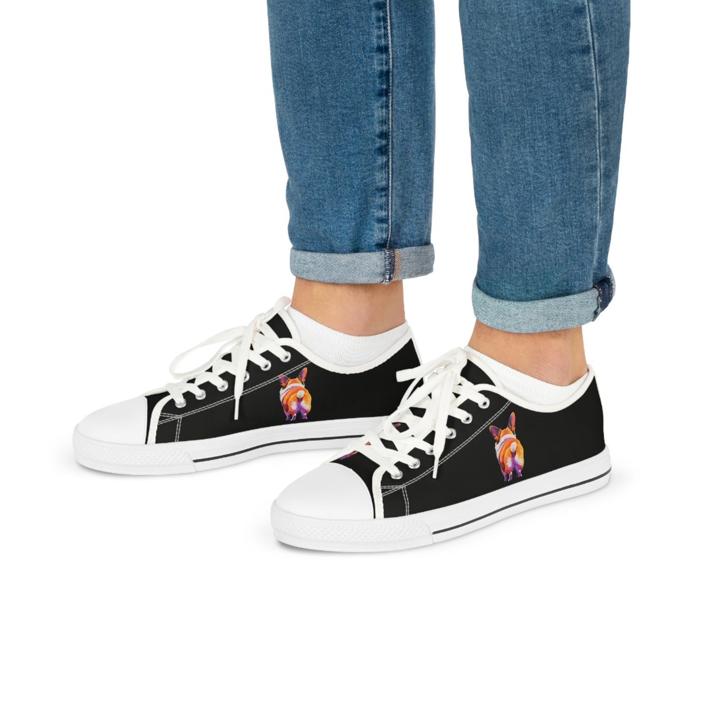 Corgi Butt - Men's Low Top Sneakers