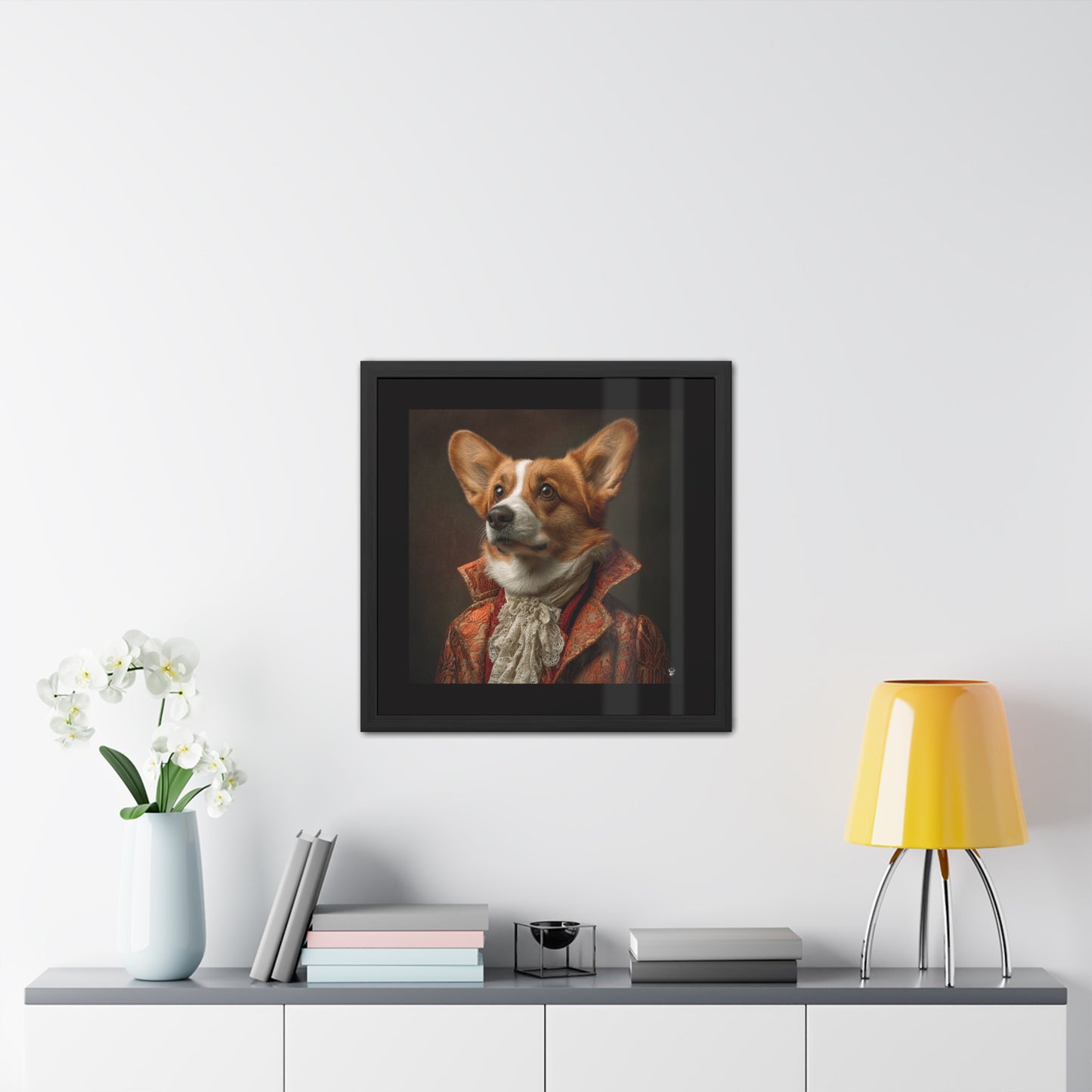 Prince Corgi Framed Print