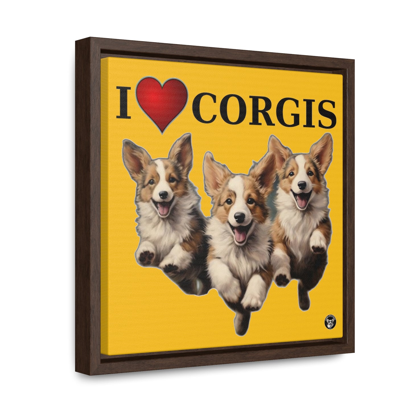 I Heart Corgis - Framed on Canvas