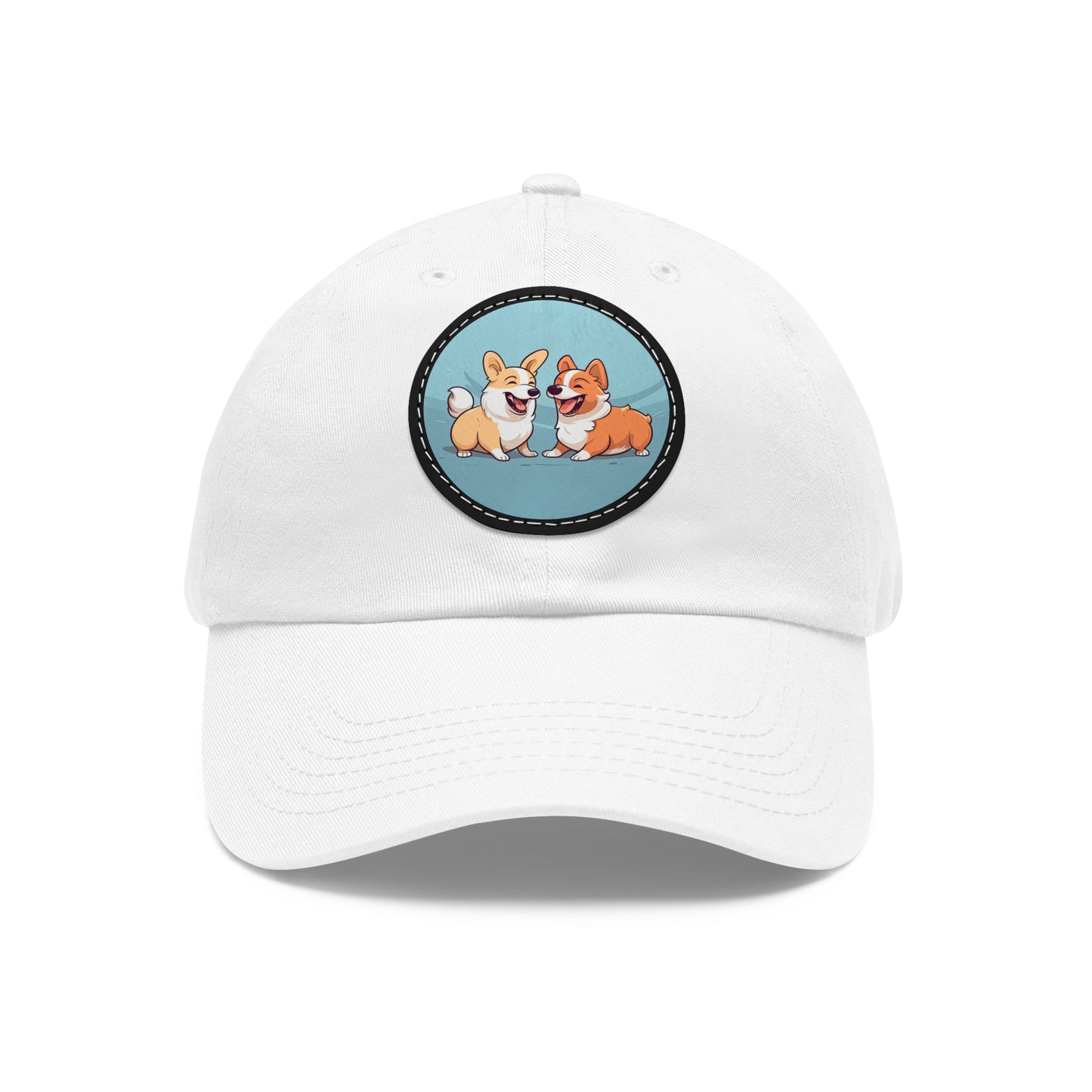 Corgi Couple - Cap with Leather Patch