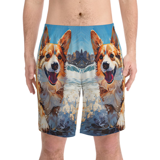 Coastal Corgi - Board Shorts