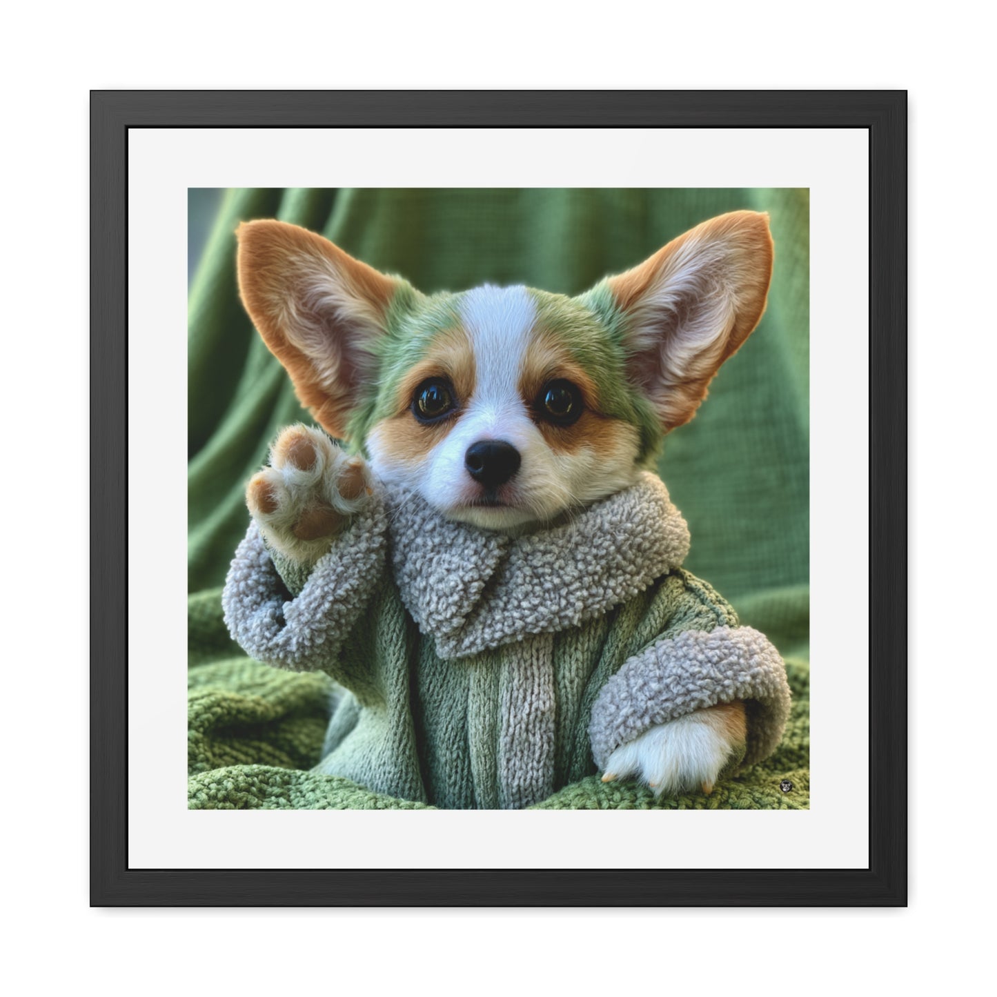Grogu the Corgi Framed Print