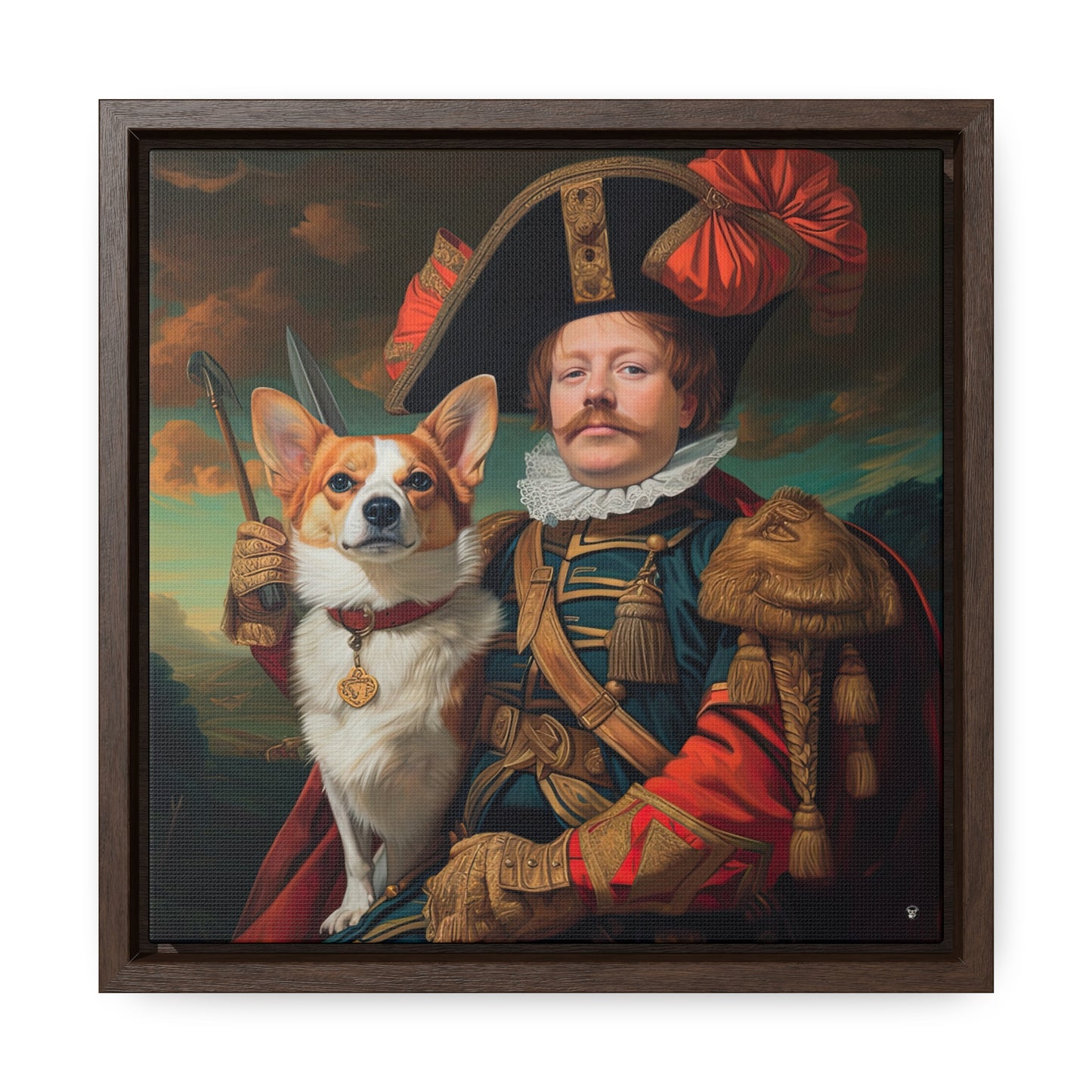First Royal Corgi - Framed on Canvas