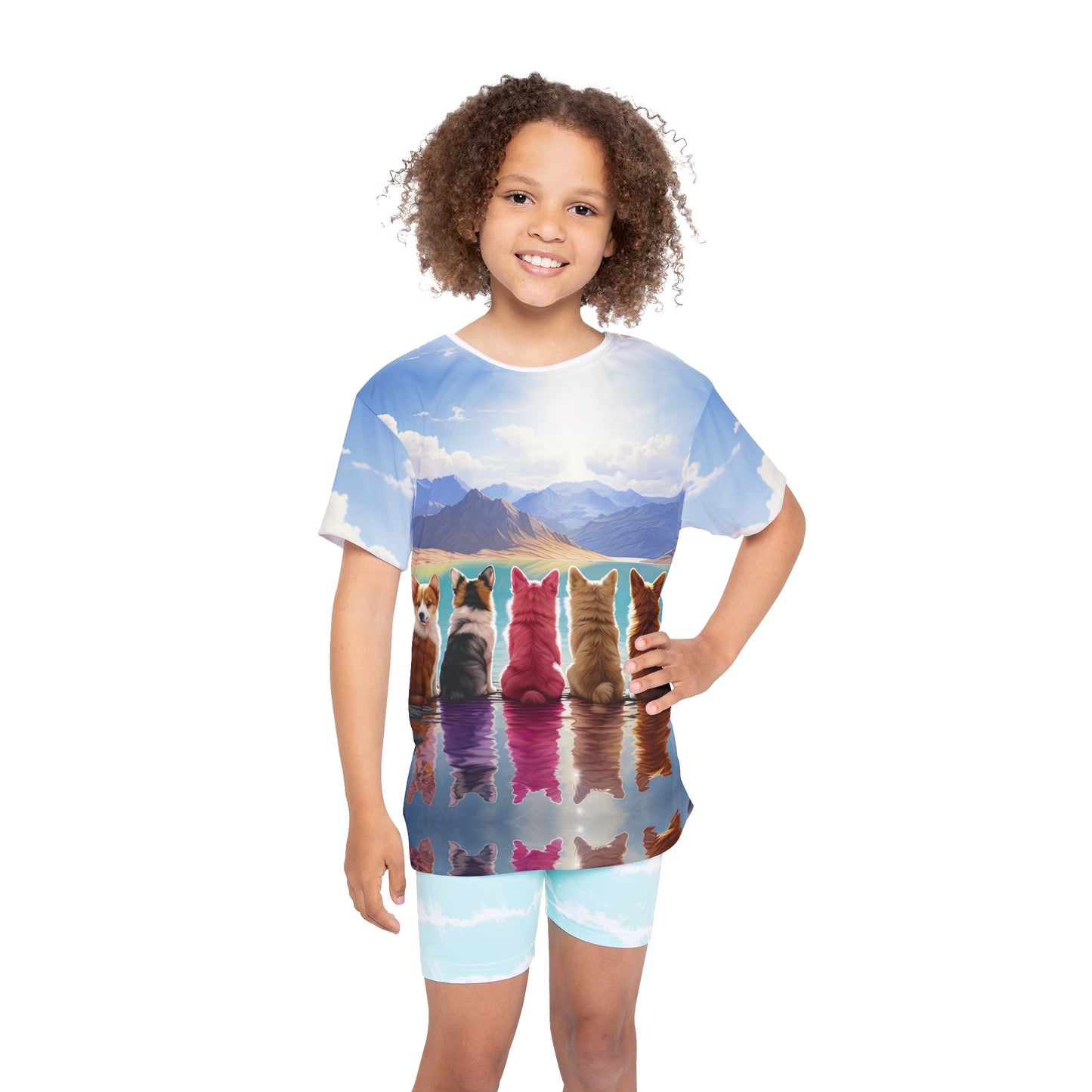 Corgi Lake Kid's Sports Tee