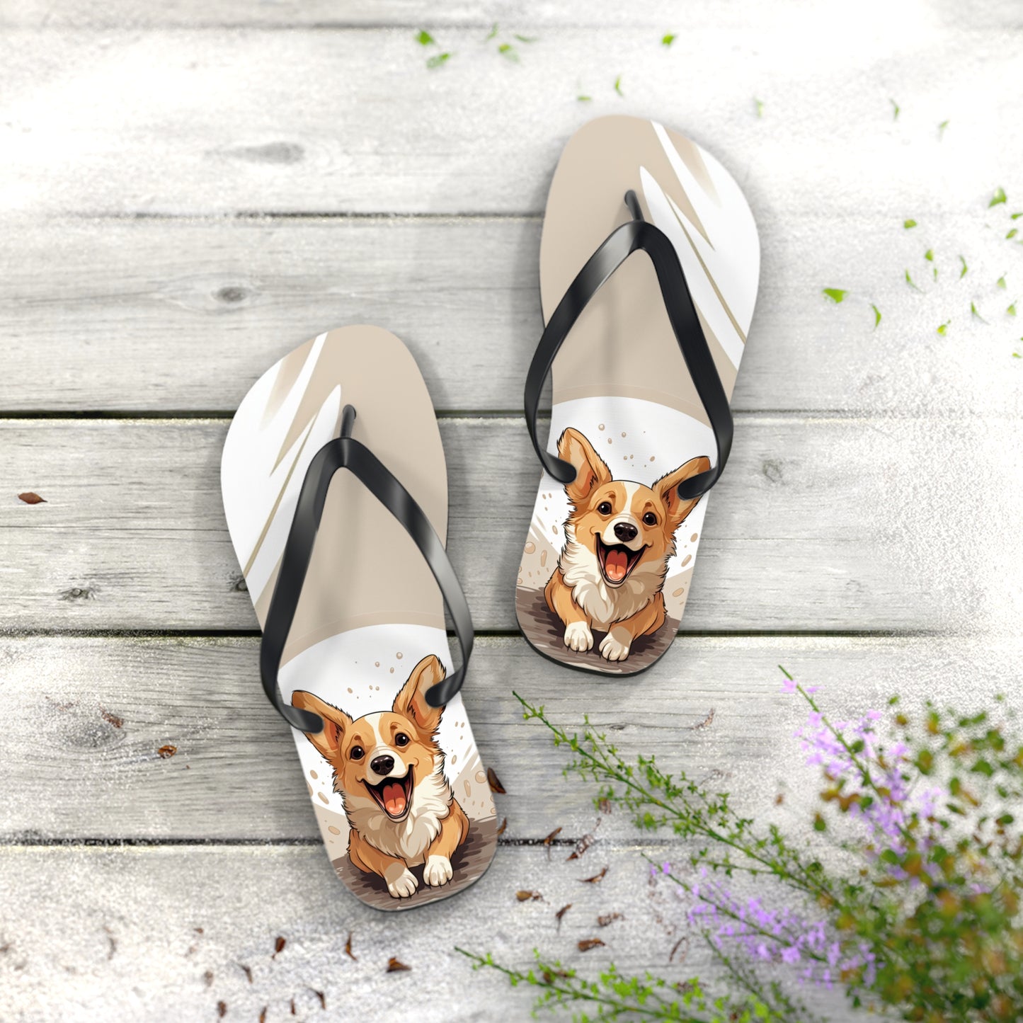 Corgi Cuteness Flip-Flops