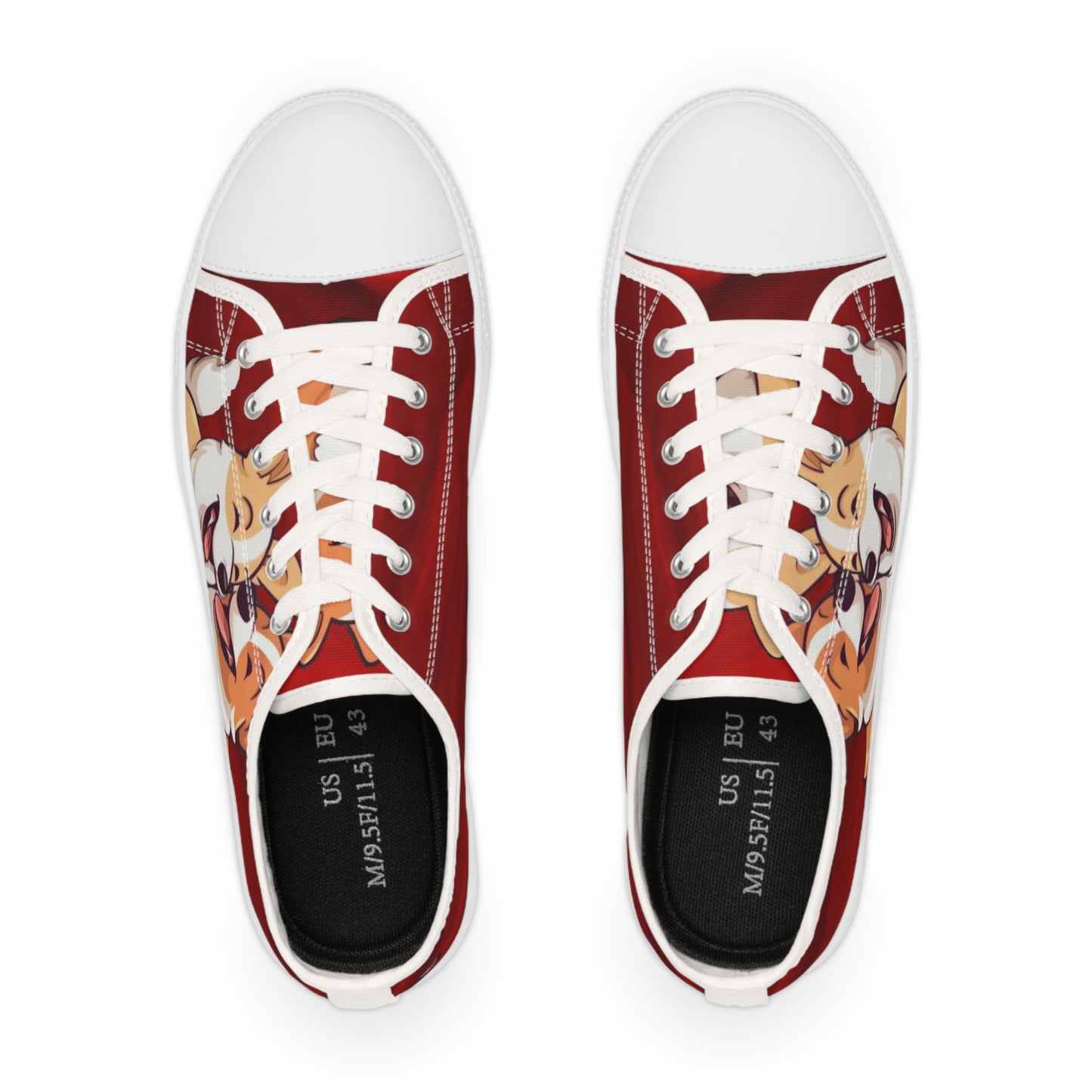 Corgi Best Mates Cute Cartoon Casual Men’s Low Top Canvas Sneakers