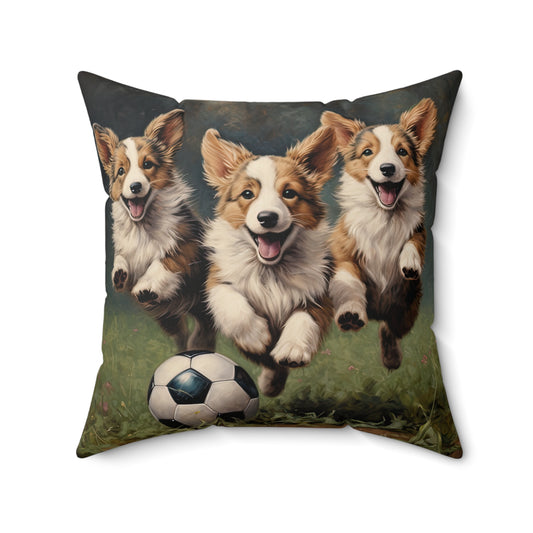 Corgi Pitch - Throw Pillow