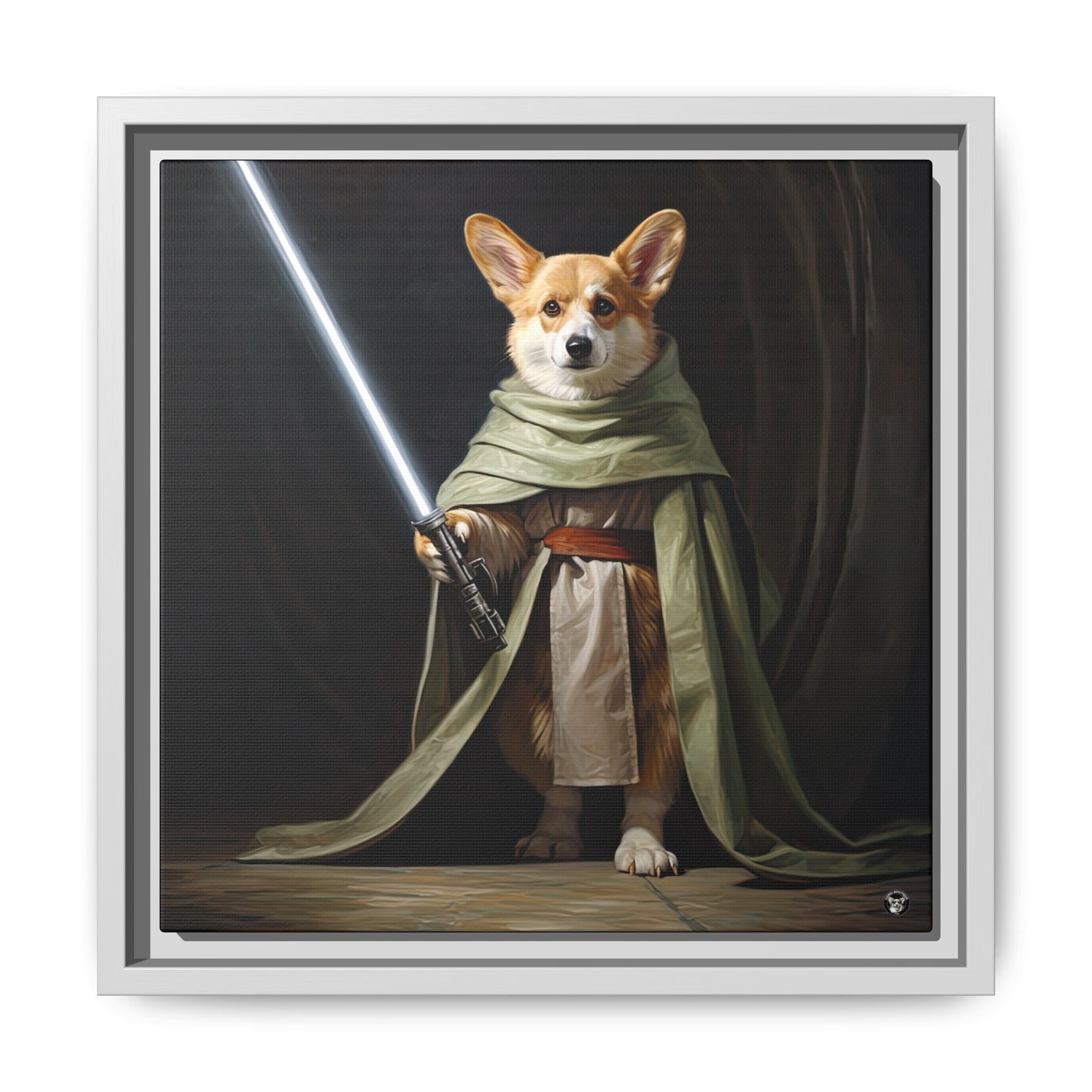 Jedi Corgi on Canvas