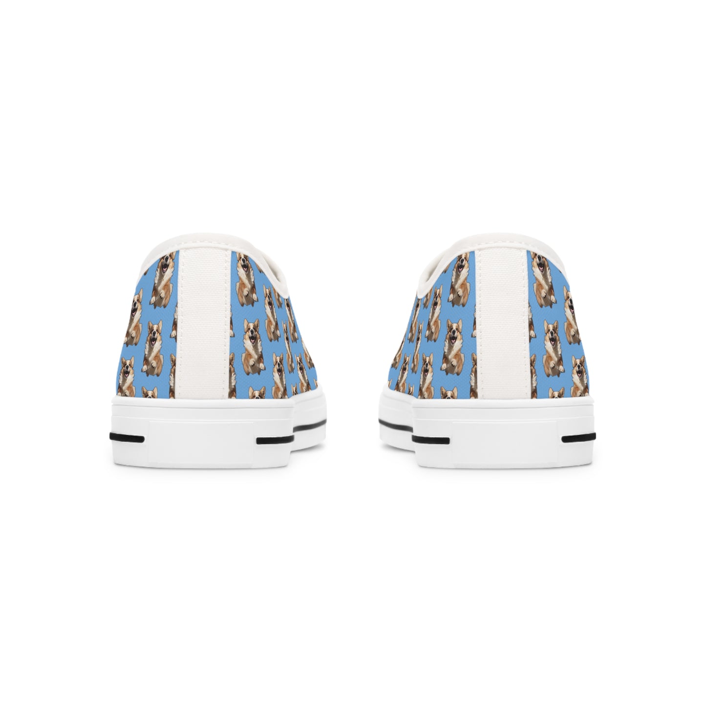 Super Corgi Mosaic - Women's Low Top Sneakers