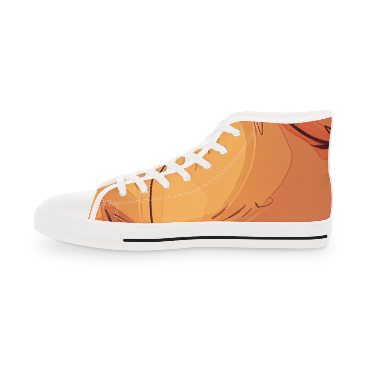 Cutie Patootie Corgi Autumn Orange Men's High Top Casual Canvas Sneakers
