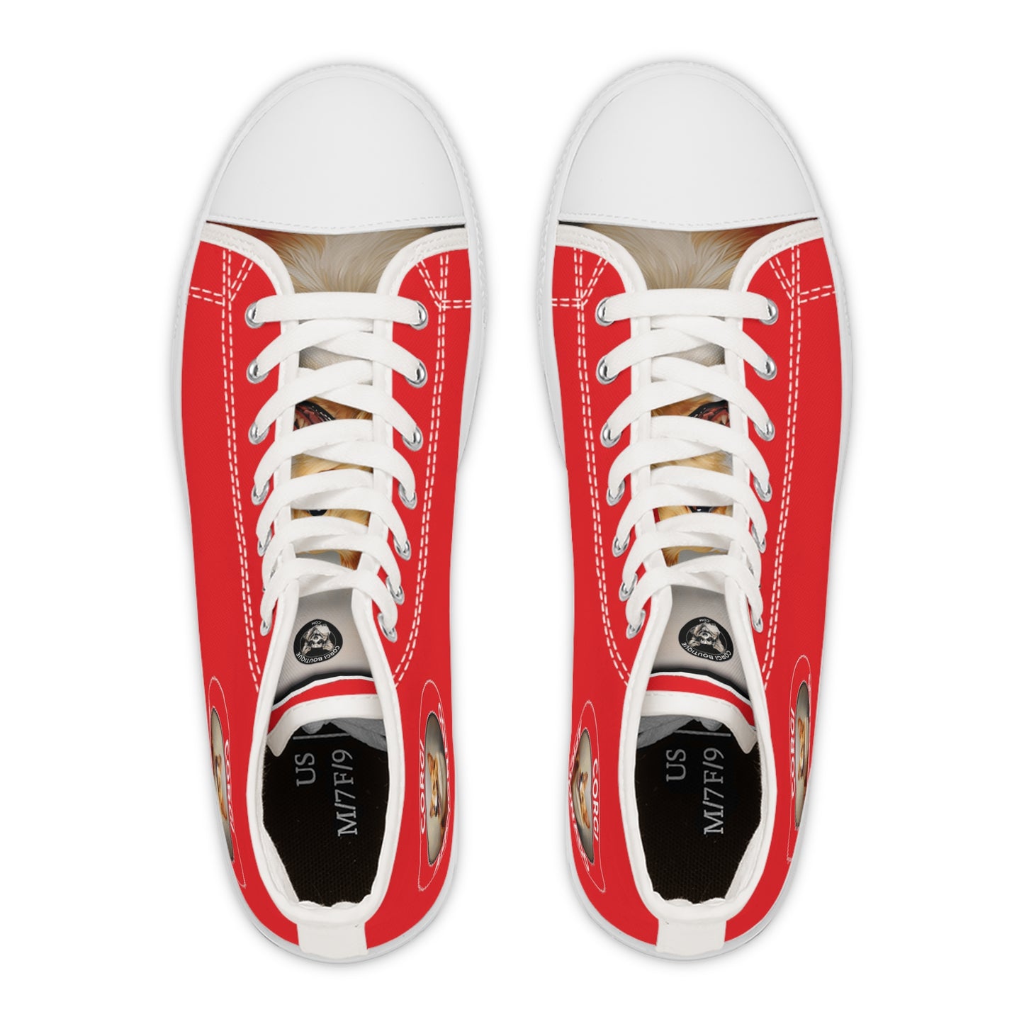 Corgi Aficionado - Women's High Top Sneakers