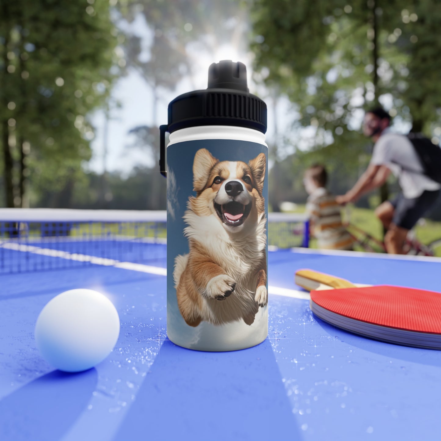 Super Corgi - Water Bottle with Sport Lid