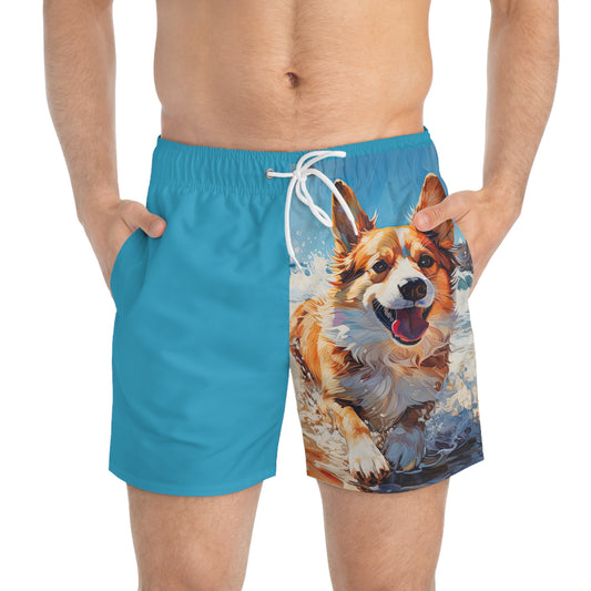 Coastal Corgi - Swim Trunks