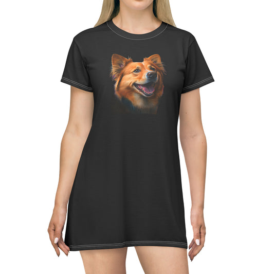 Golden Corgi - T-Shirt Dress