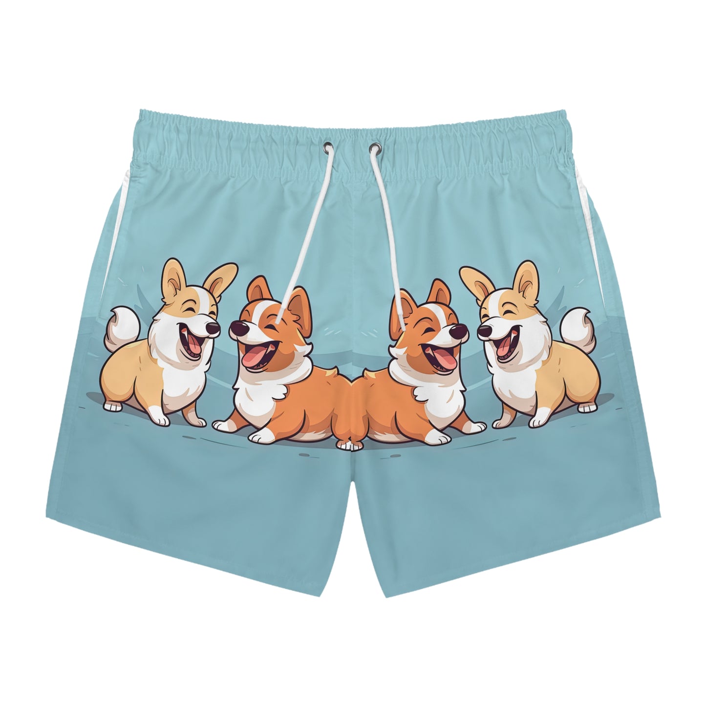 Corgi Couple - Swim Trunks