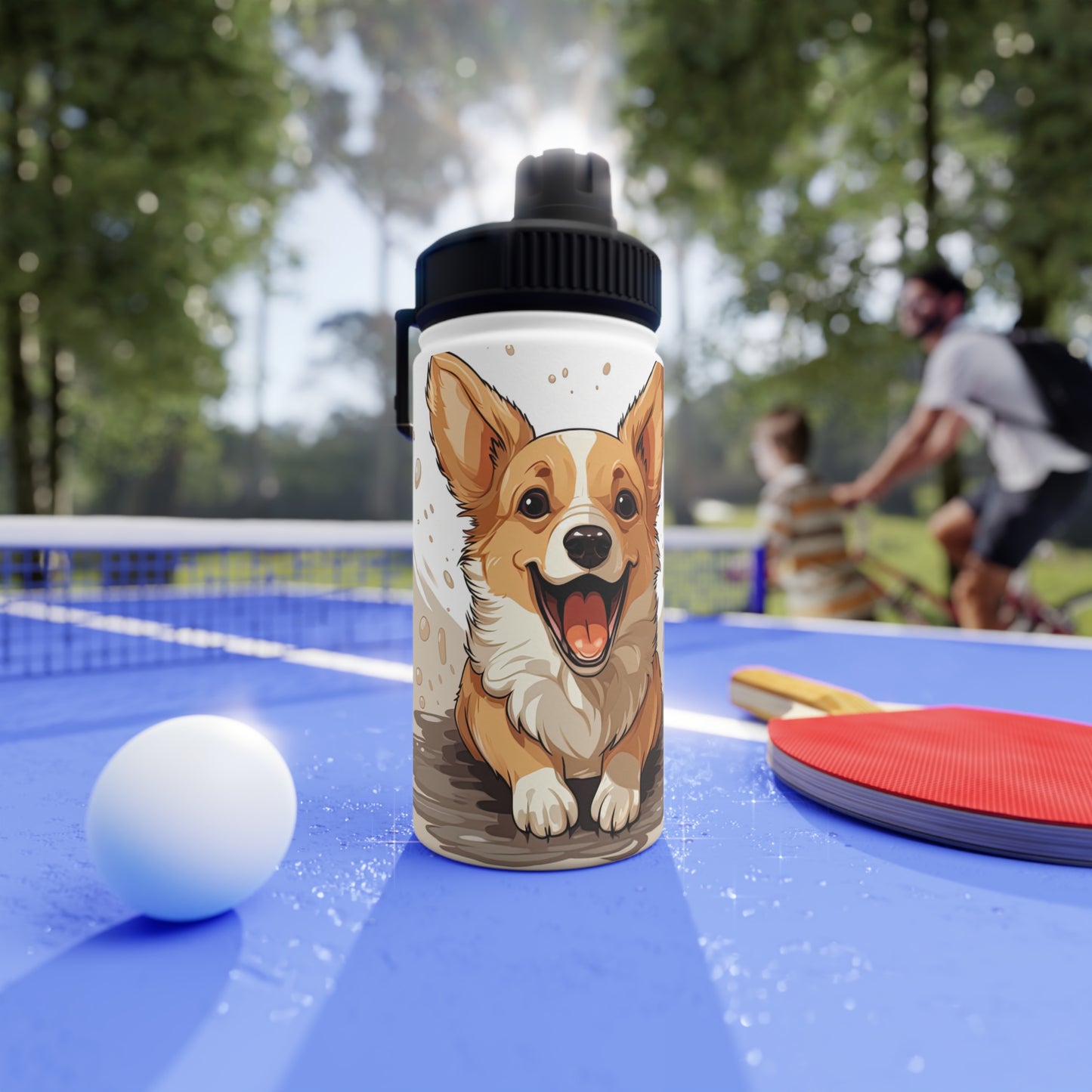 Corgi Cuteness - Water Bottle with Sport Lid