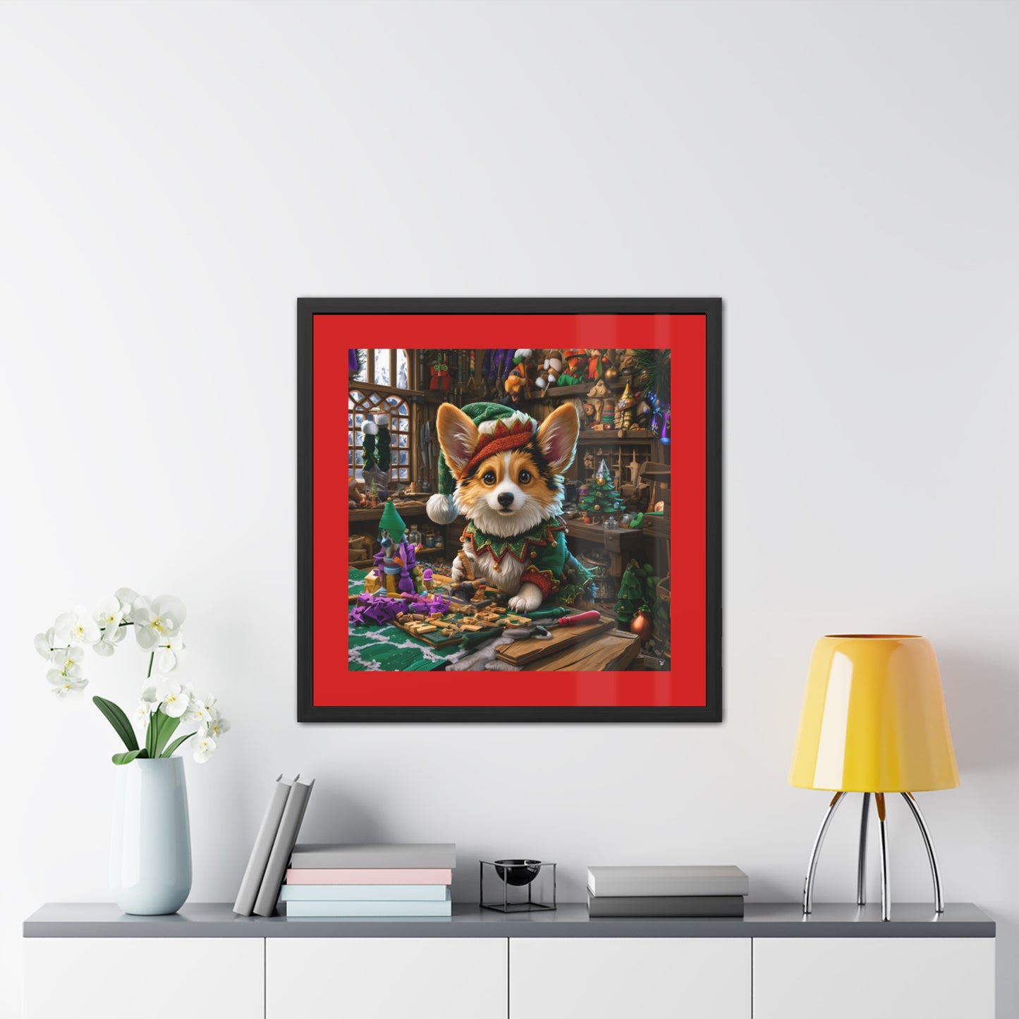 Santa's Little Helper Framed Print