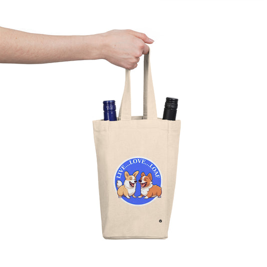 Live...Love...Loaf - Double Wine Bottle Tote Bag
