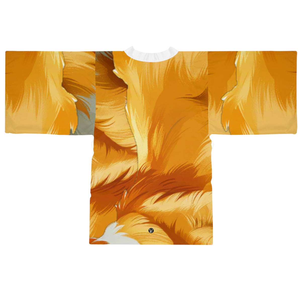 The Queen's Corgi Companion Kimono Robe - Multicolor Silky Wrap