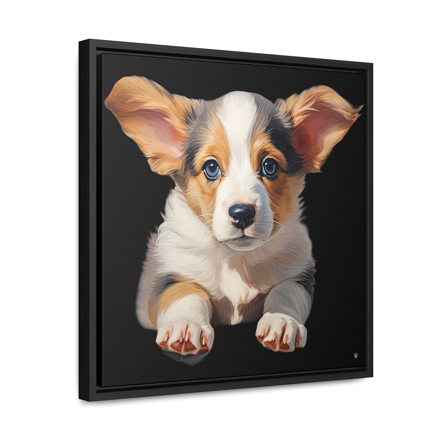 Puppy Portrait - Framed on Canvas