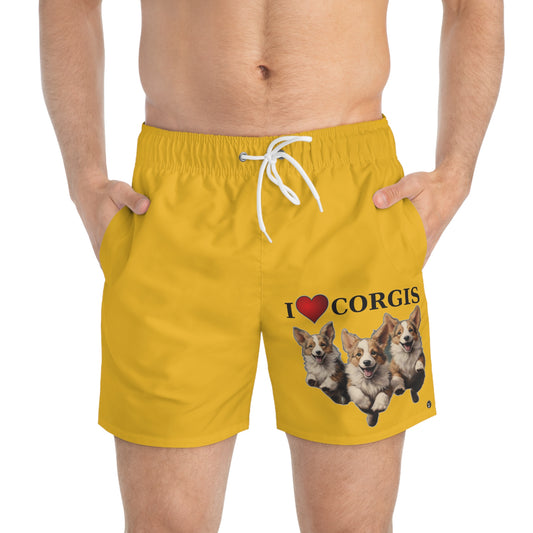 I Heart Corgis - Swim Trunks