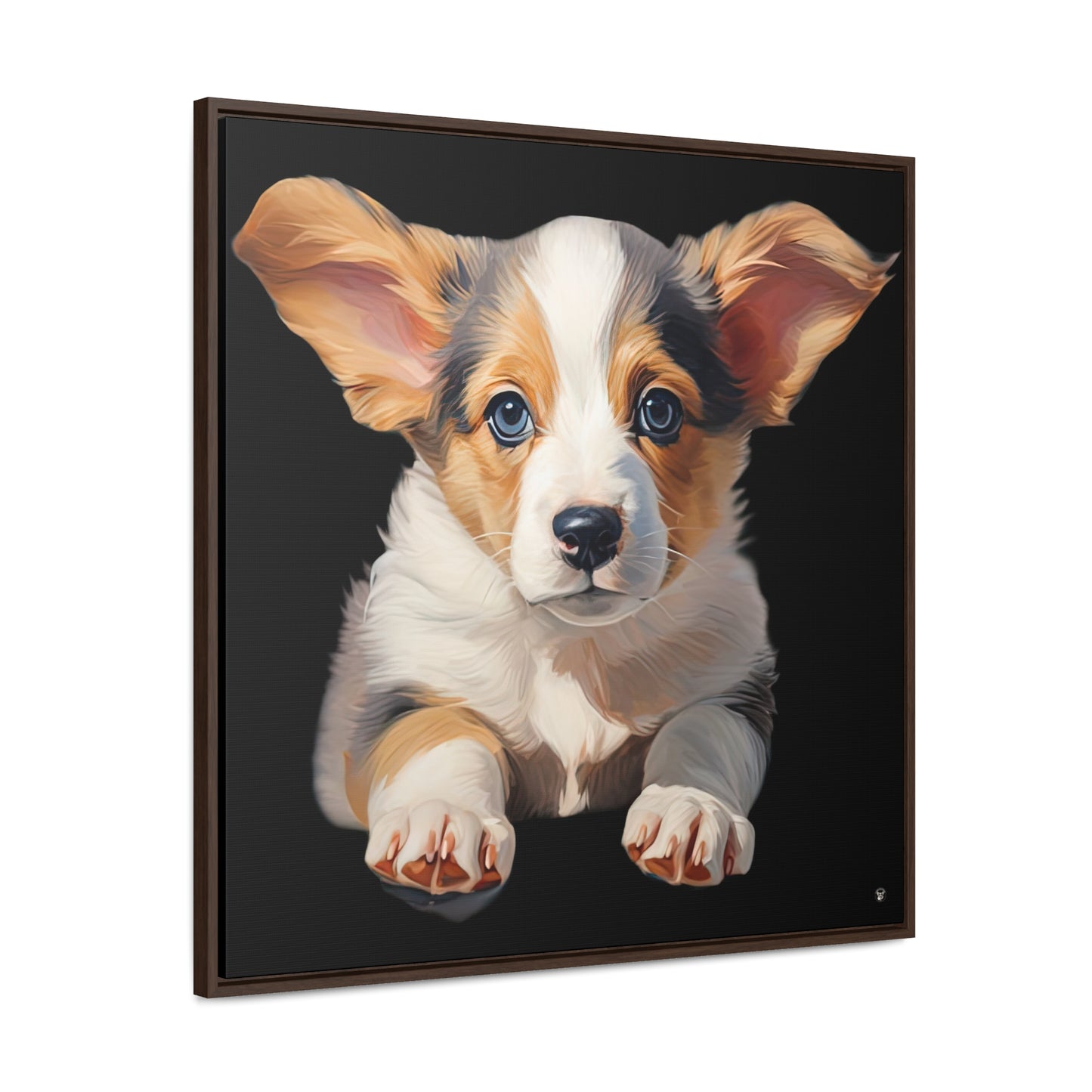 Puppy Portrait - Framed on Canvas