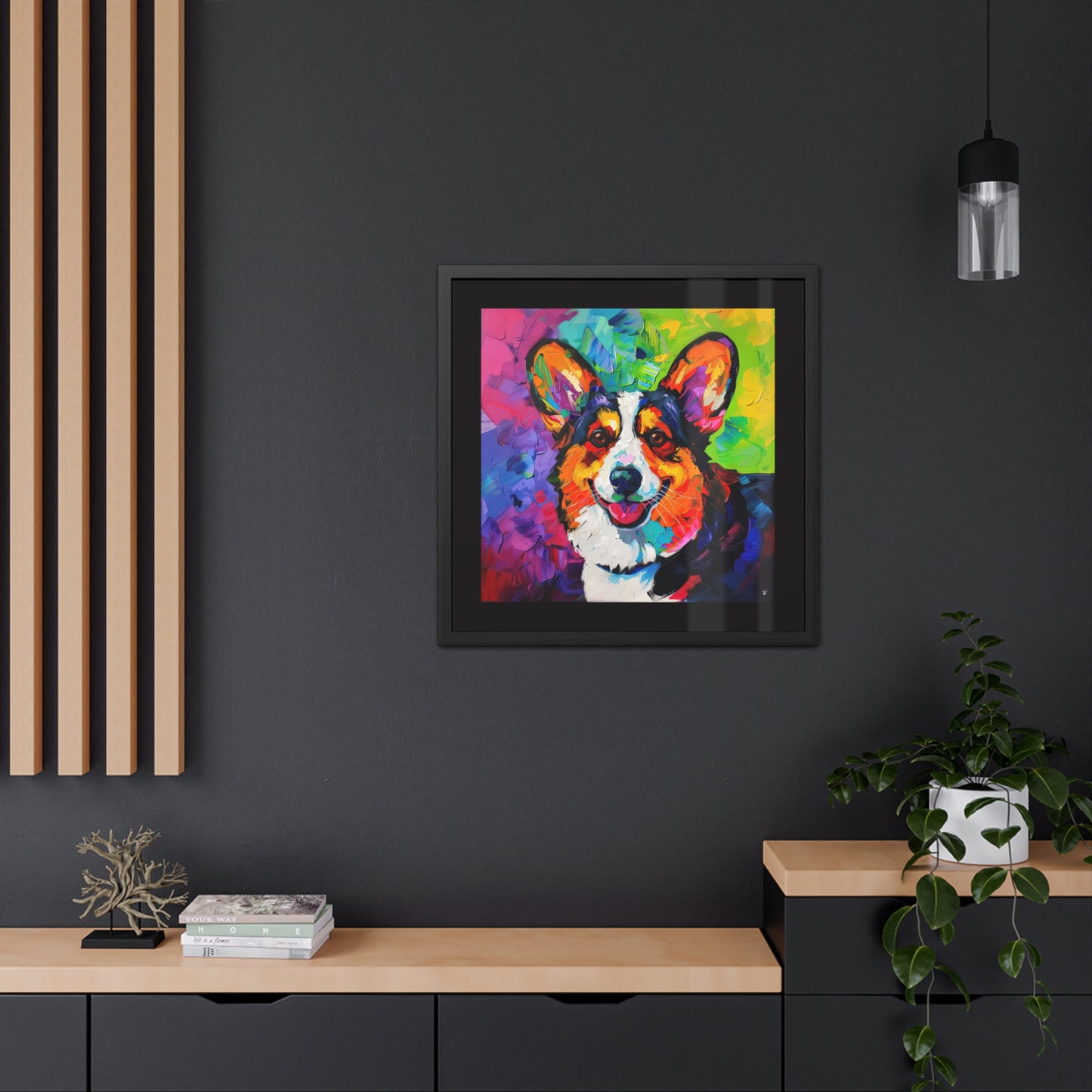 Color Me Corgi Framed Print
