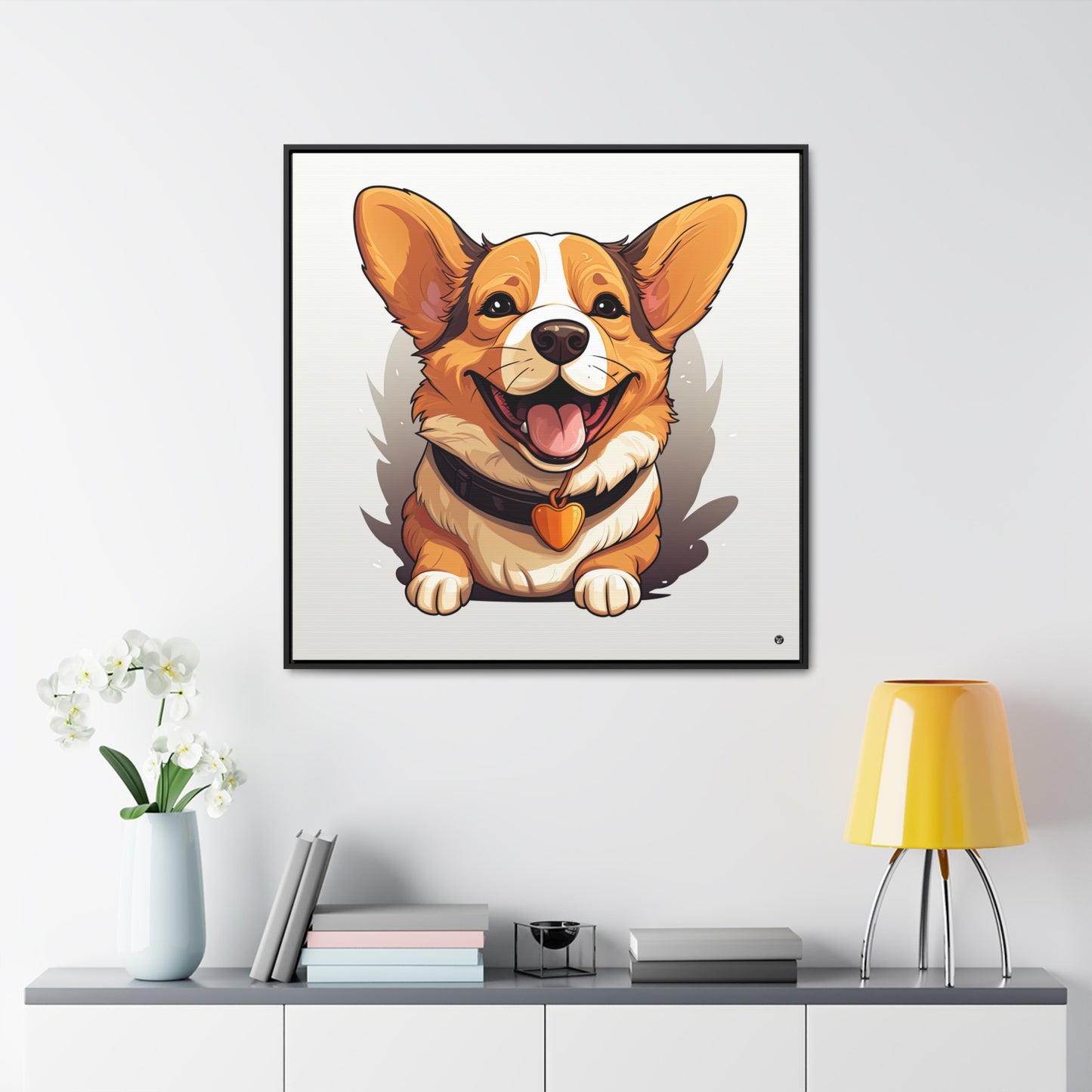 Puppy Love - Framed on Canvas