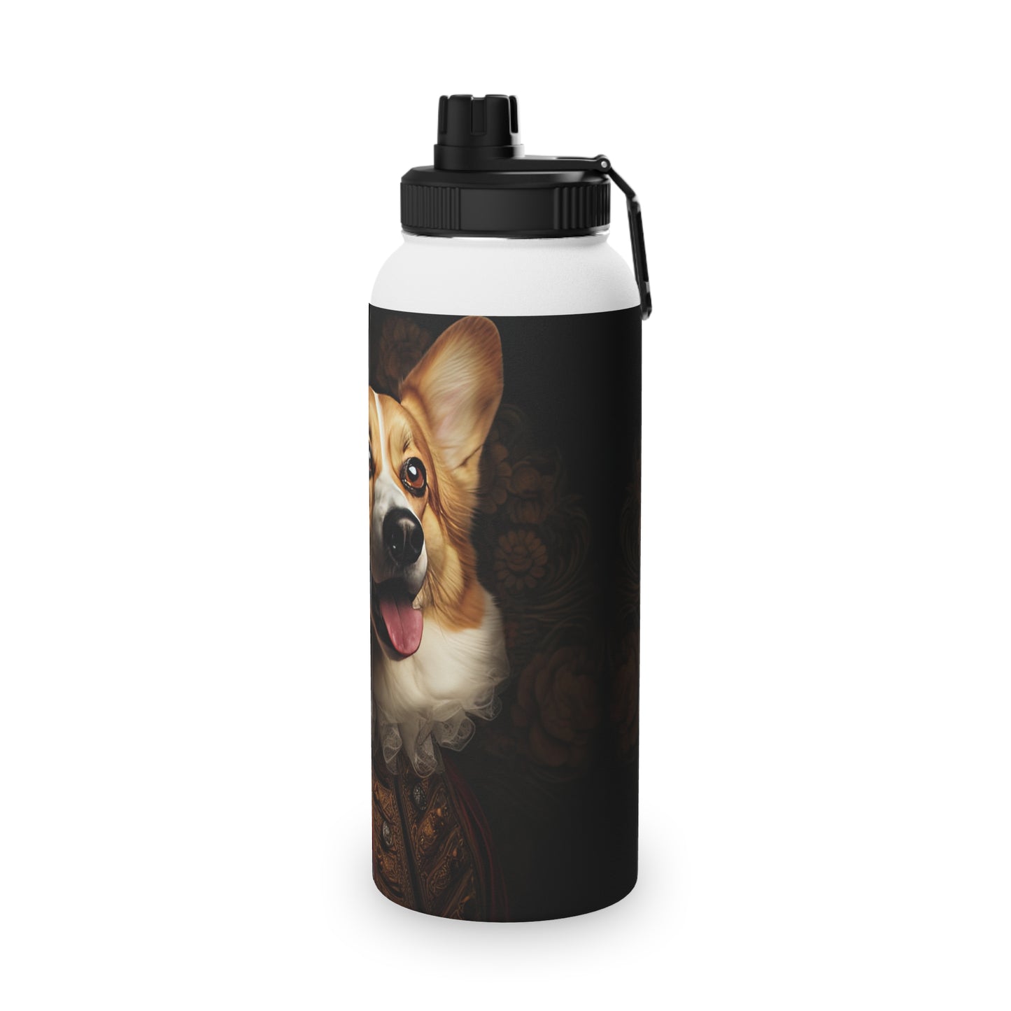 Renaissance Corgi - Water Bottle with Sport Lid