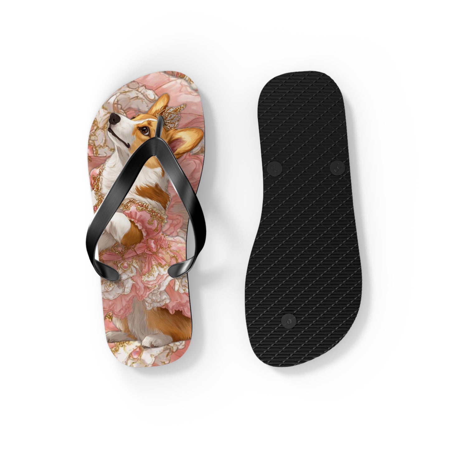 Princess Corgi Flip-Flops