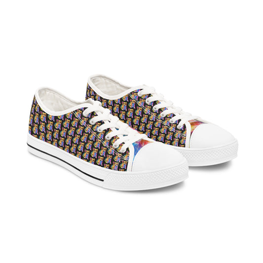 Colorful Corgi Mosaic - Women's Low Top Sneakers