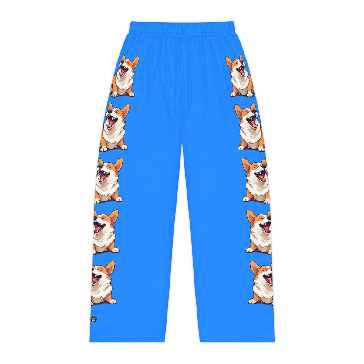 Comical Corgi All Smiles Women's Blue Lounge Pants