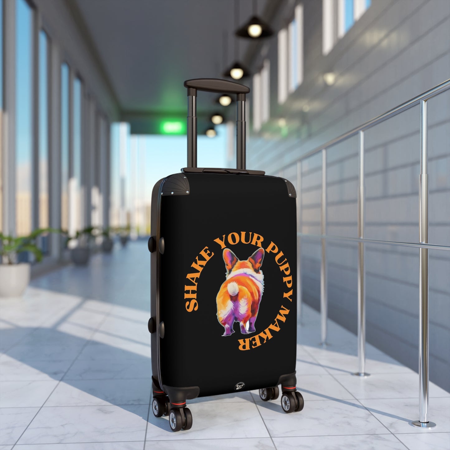 Shake Your Puppy Maker Travel Suitcases — Corgi Butt Rolling Luggage