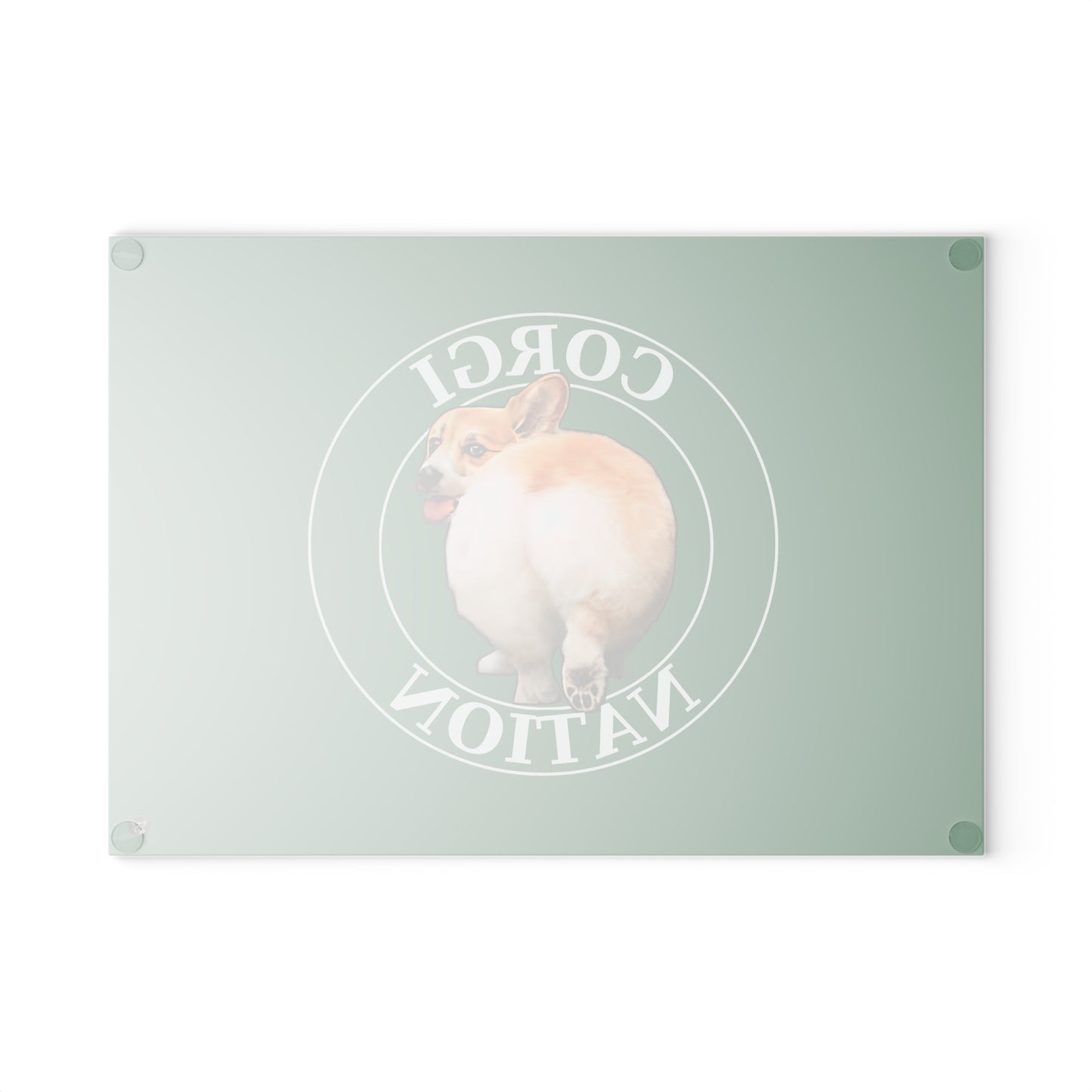 Corgi Nation - Glass Cutting Board