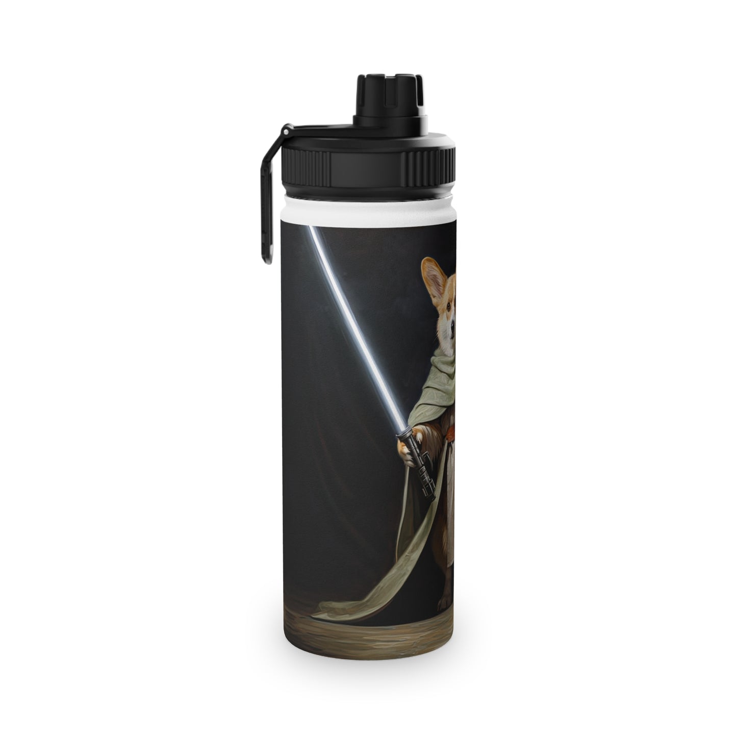 Jedi Corgi - Water Bottle with Sport Lid