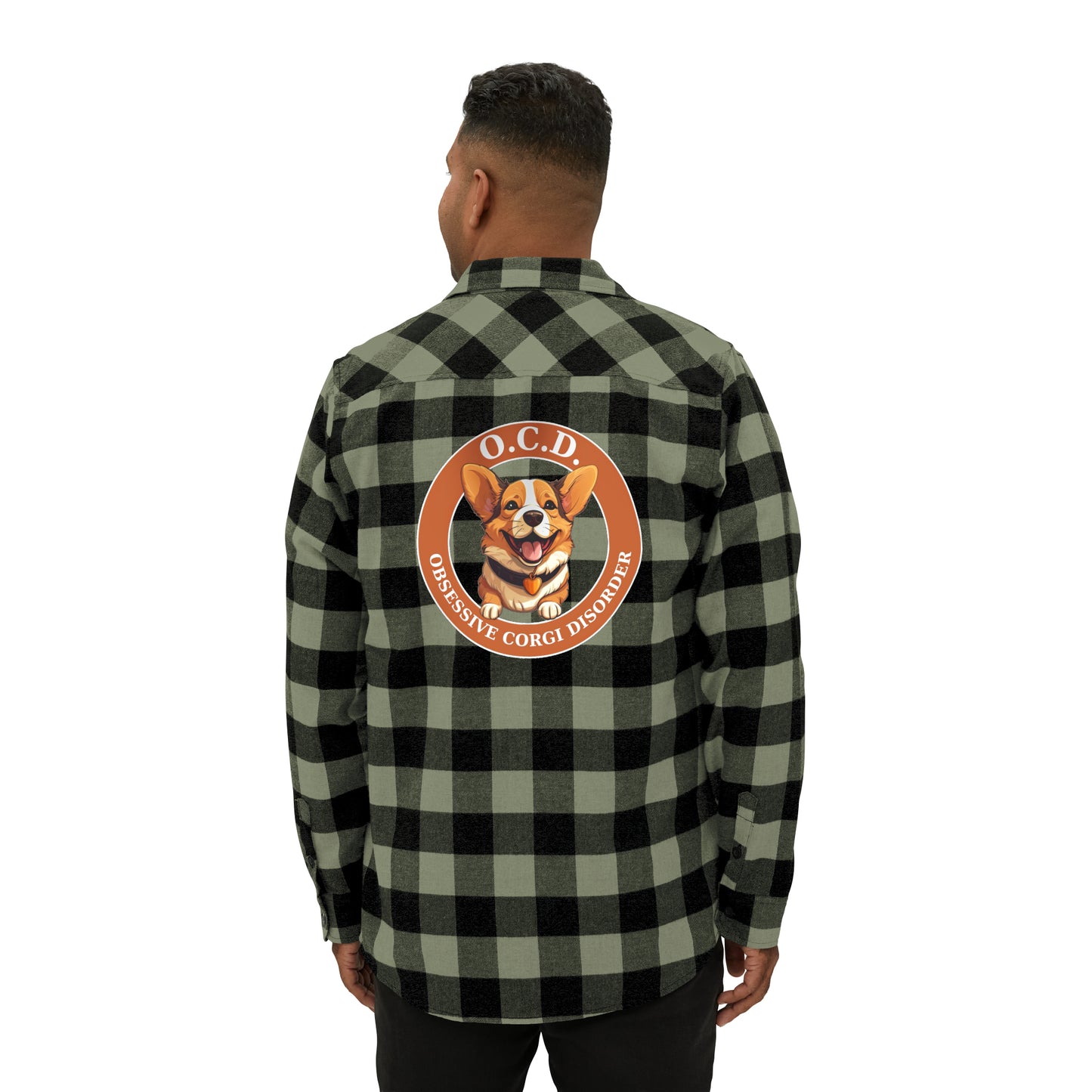 O.C.D. Obsessive Corgi Disorder - Flannel Shirt