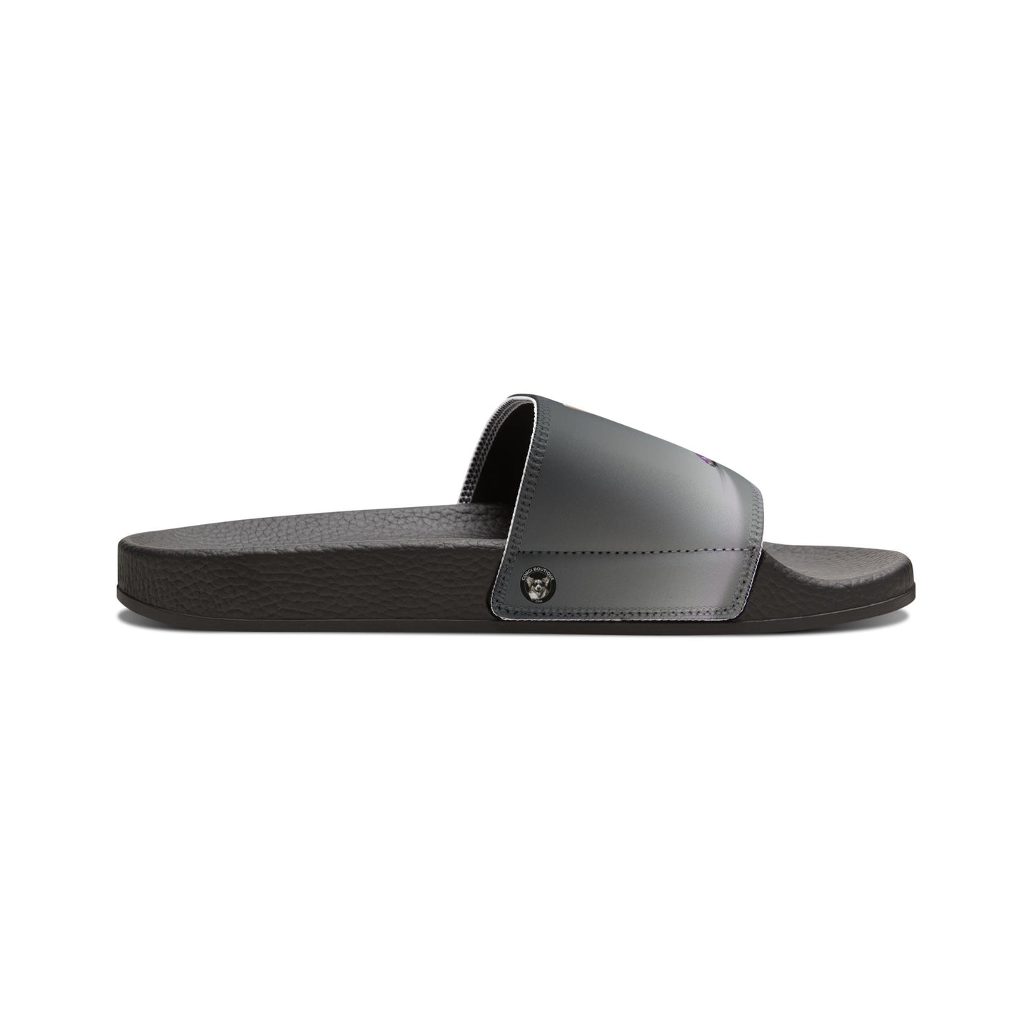 King Pup Cute Corgi Face Men's Slide Sandals - Casual Pool & Beach Slides