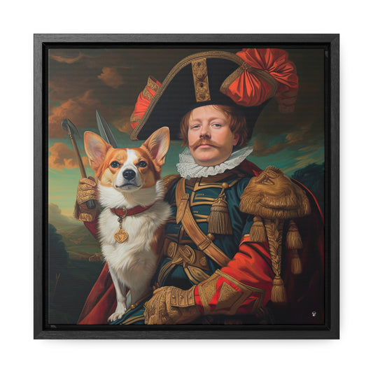 First Royal Corgi - Framed on Canvas