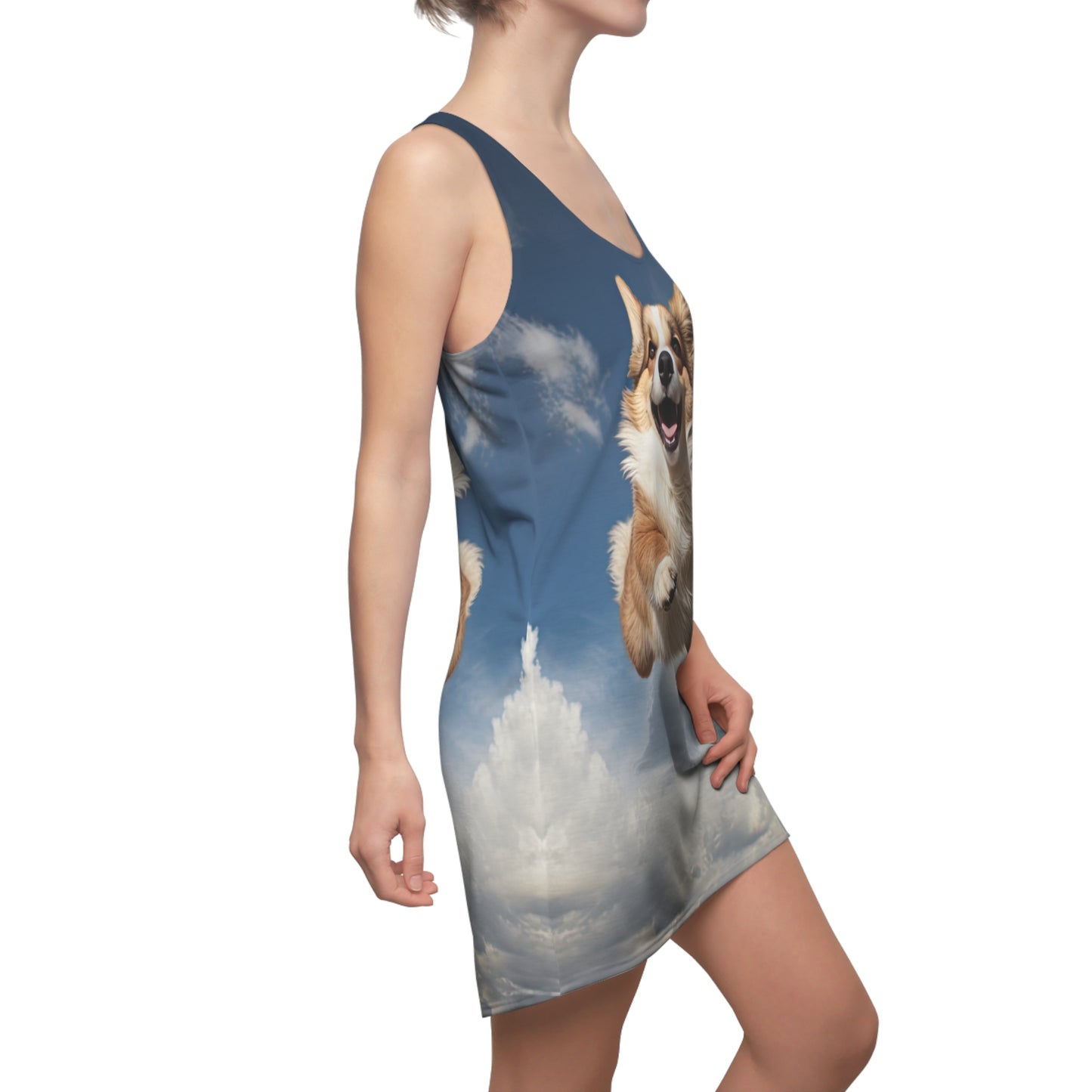 Flying Corgi - Racerback Dress