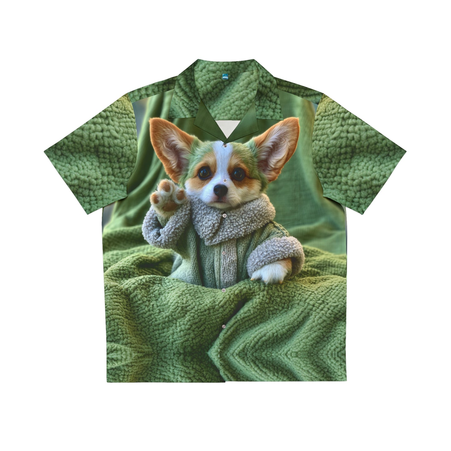 Grogu the Corgi Hawaiian Shirt