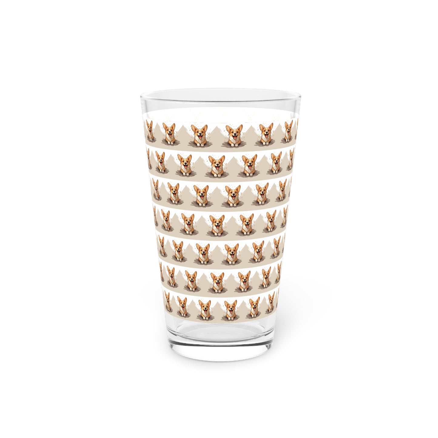 Corgi Cuteness Mosaic - Pint Glass