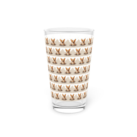 Corgi Cuteness Mosaic - Pint Glass